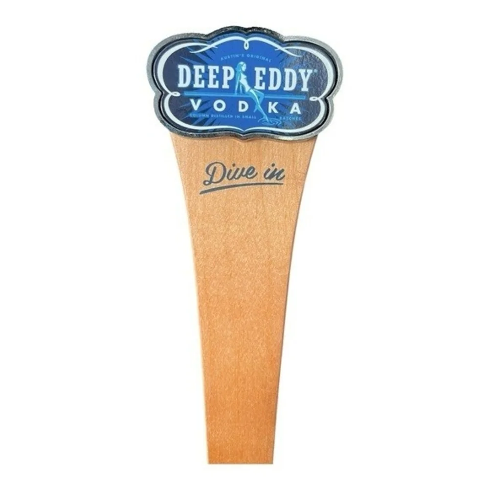 Deep Eddy Vodka Austin TX Wood Tap Handle with 5 Magnetic Flavor Plates New